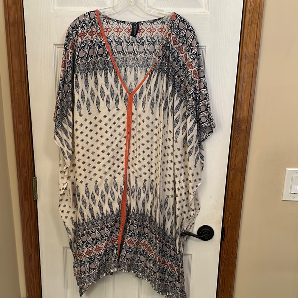 Swimsuits For All Geometric Print Coverup